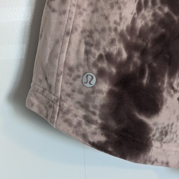 Lululemon Inner Glow 3" Cotton Shorts - Tie Dye French Press Brown sz 6 - Picture 4 of 6